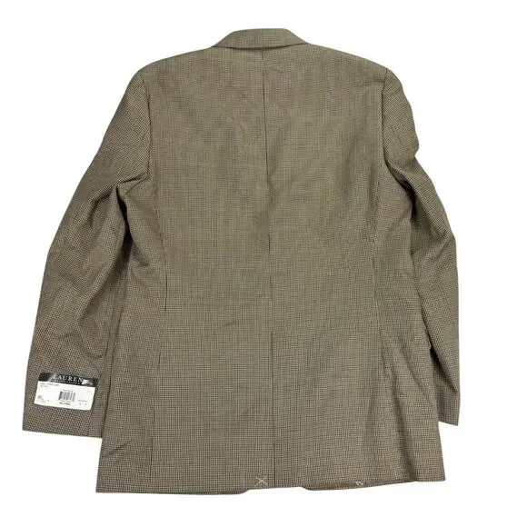 Lauren Ralph Lauren Mens UltraFlex Leland Classic Fit Suit Jacket Brown Blue 40L